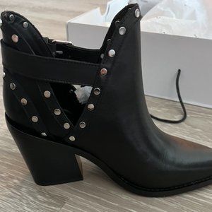 Aldo New Black Leather Booties